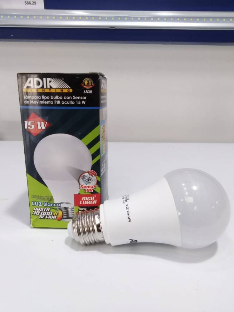FOCO CON SENSOR DE MOVIMIENTO TIPO PIR 15W 6838 | Ilumi