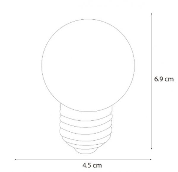 BULBO DE LED COLOR AMARILLO 1W 51420 - Imagen 4