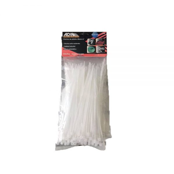 CINCHOS PLASTICO BLANCO 6 C/100 1740