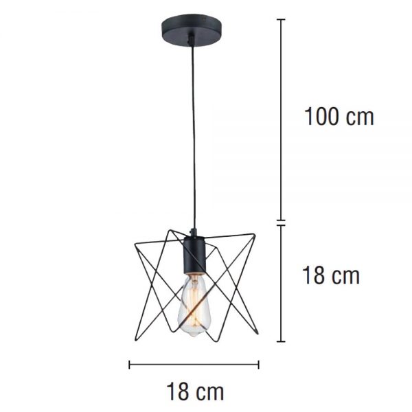 LUMINARIO COLGANTE BASE E27 SIN FOCO C081/NE - Imagen 3