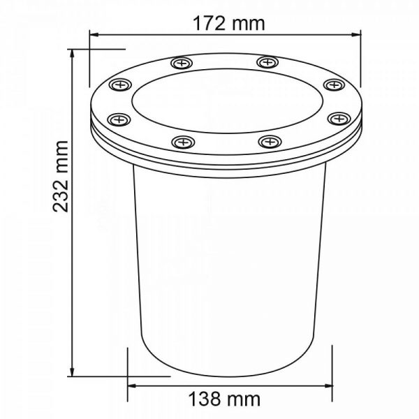 EMPOTRADO PISO ACERO INOX E26 CUENCA III H-625/S - Imagen 4