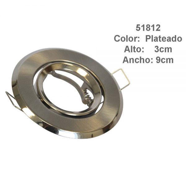 SPOT DOWNLIGHT EMPOTRADO DIRIGIBLE PLATEADO 51812 - Imagen 3