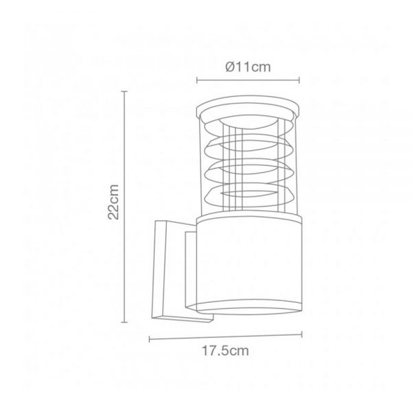 ARBOTANTE LAMPARA PARA MURO 8372/GF - Imagen 2