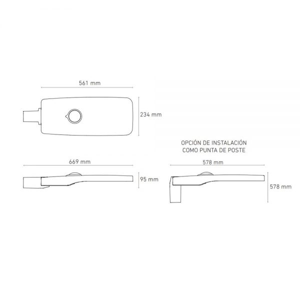 LAMPARA DE VIALIDAD SUBURBANA 100W 5000K MAGG L7708-6H0 - Imagen 2