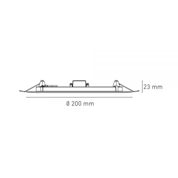 PANEL LED EMPOTRADO 14W 4000K LUNA 13 FLAT II L6604-1IO - Imagen 2