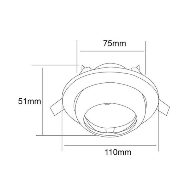 SPOT EMPOTRADO DIRIGIBLE SATINADO PARA MR16 YD-345/S - Imagen 4