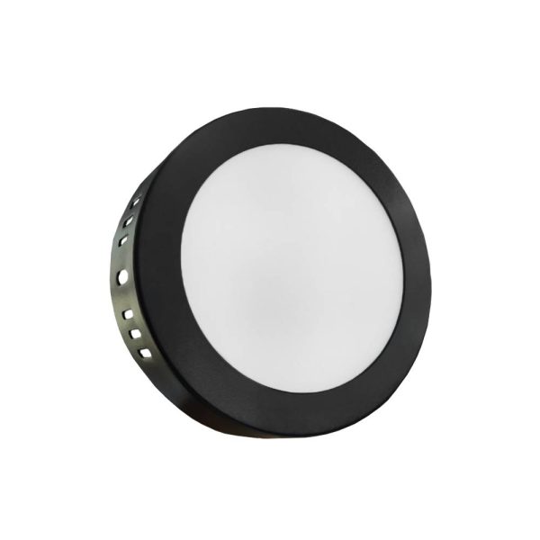 PANEL LED CIRCULAR NEGRO SOBREPONER 6W 85V/265V PLEDSC6W65KN