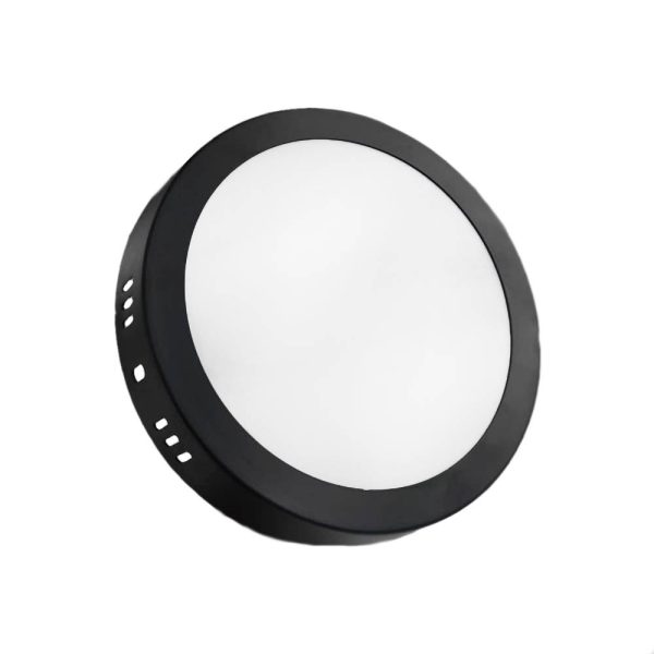 PANEL LED CIRCULAR NEGRO SOBREPONER 12W 85V/265V PLEDSC12W65KN