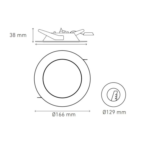 PANEL LED EMPOTRADO 9W LUZ BLANCA LUNA 9E MAGG L6356-130 - Imagen 2