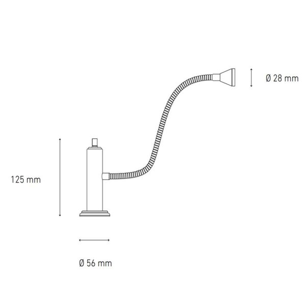 LAMPARA DIRIGIBLE DE MURO LUZ NEUTRA 1.7W SWAN III L5152-EI9 - Imagen 2