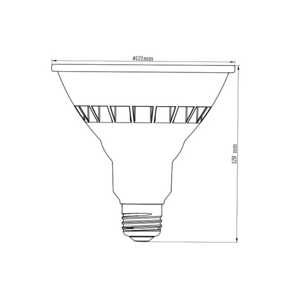 FOCO LED PAR38 16W LUZ DE LUNA VERDE E26 16PAR38LEDLLVEMV35 - Imagen 3