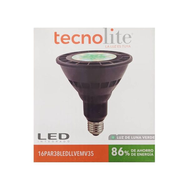 FOCO LED PAR38 16W LUZ DE LUNA VERDE E26 16PAR38LEDLLVEMV35 - Imagen 2