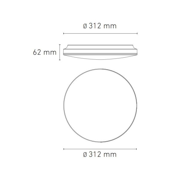 LAMPARA SOBREPONER REDONDA CAFE LUZ BLANCA 19W CL 300 L5235-830 - Imagen 2