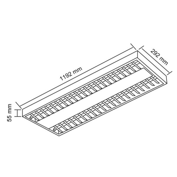 GABINETE LED 2X16W SOBREPONER BASE G5 127V 32LTLLED2282V65B - Imagen 2