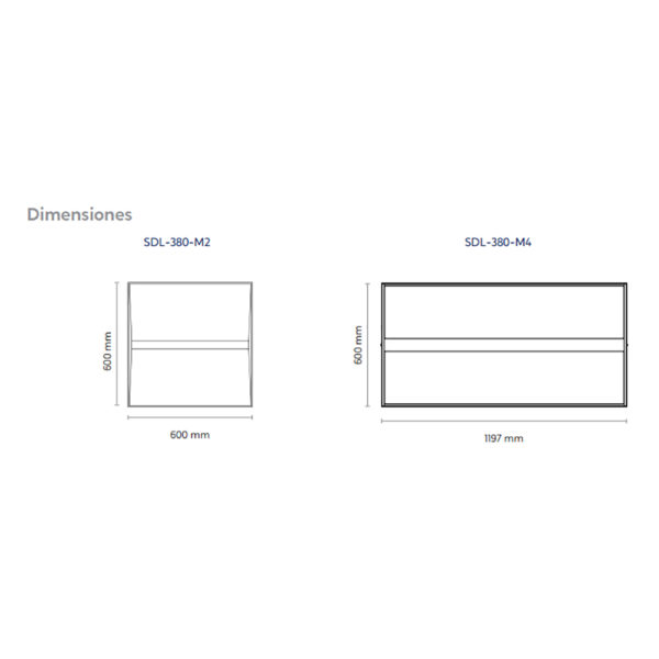 LUMINARIA INTERIOR DE USO COMERCIAL SDL-380 15W - 80W 120V - 277V 4000K Y 5000K - Imagen 4