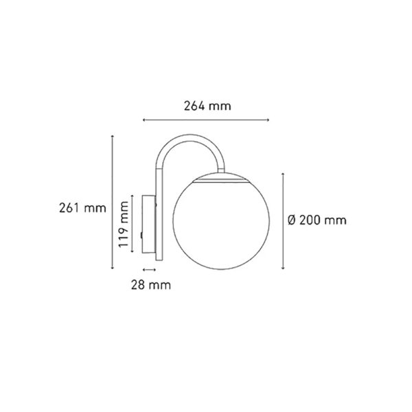 LAMPARA TIPO GLOBO LED SOBREPONER 15W 100 – 140V MODELO L6707 MAGG GLOBE 8❞ - Imagen 2