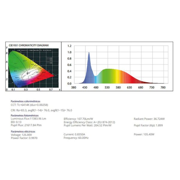 WALLPACK EXTERIOR 100V – 305V 100W 5000K TECNOLED WP100W-BB - Imagen 4